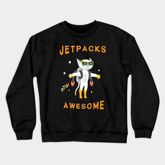 Cat Jetpacks 2 Crewneck Sweatshirt by ahmadzakiramadhan